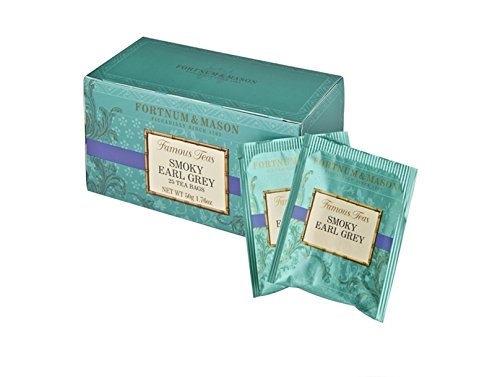 Fortnum & Mason British Tea, Smoky Earl Grey, 25 Count Teabags (1 Pack)