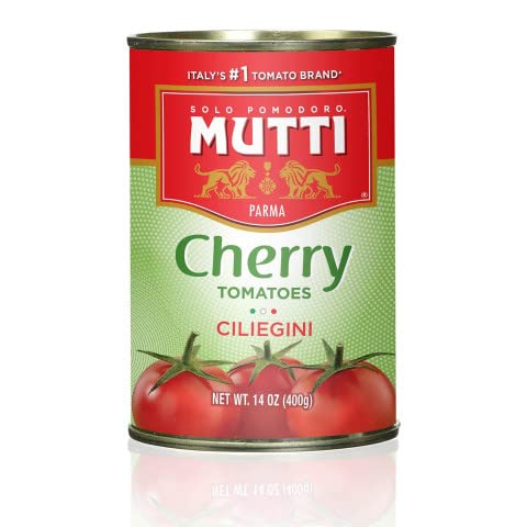 Mutti Cherry Tomatoes (Ciliegini), 14 oz. | 1 Pack | Italyâ€™s #1 Brand of Tomatoes | Fresh Taste for Cooking | Canned Tomatoes | Vegan Friendly & Gluten Free | No Additives or Preservatives