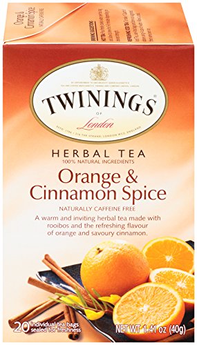 Twinings Orange & Cinnamon Spice Individually Wrapped Herbal Tea Bags