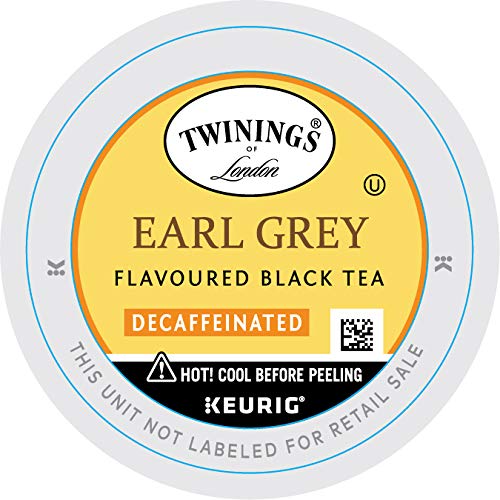 Twinings of London Decaffeinated Earl Grey Tea K-Cups for Keurig