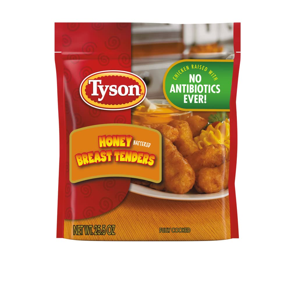 Tyson Fully Cooked Honey Battered Chicken Breast Tenders, 25.5 Oz (Frozen)