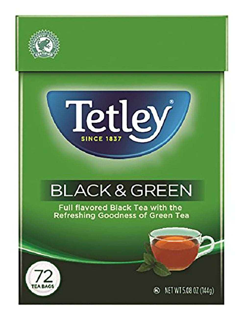 Tetley Tea Bags, Black and Green, 72 Count (Packaging may vary)