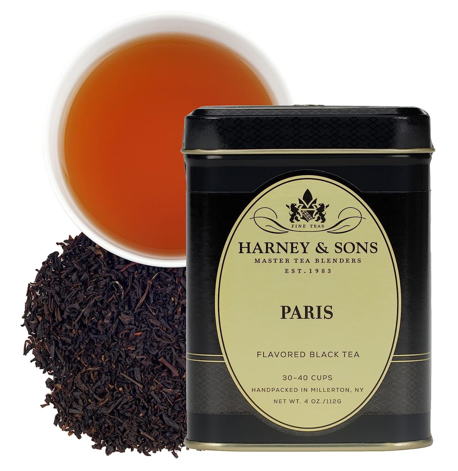 Harney & Sons Flavored Black Tea, Paris, 4 Ounce