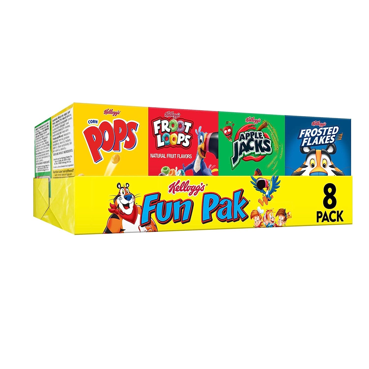 Fun Pak Cold Breakfast Cereal, Single Serve, Variety Pack, 8.56oz Tray (8 Boxes)