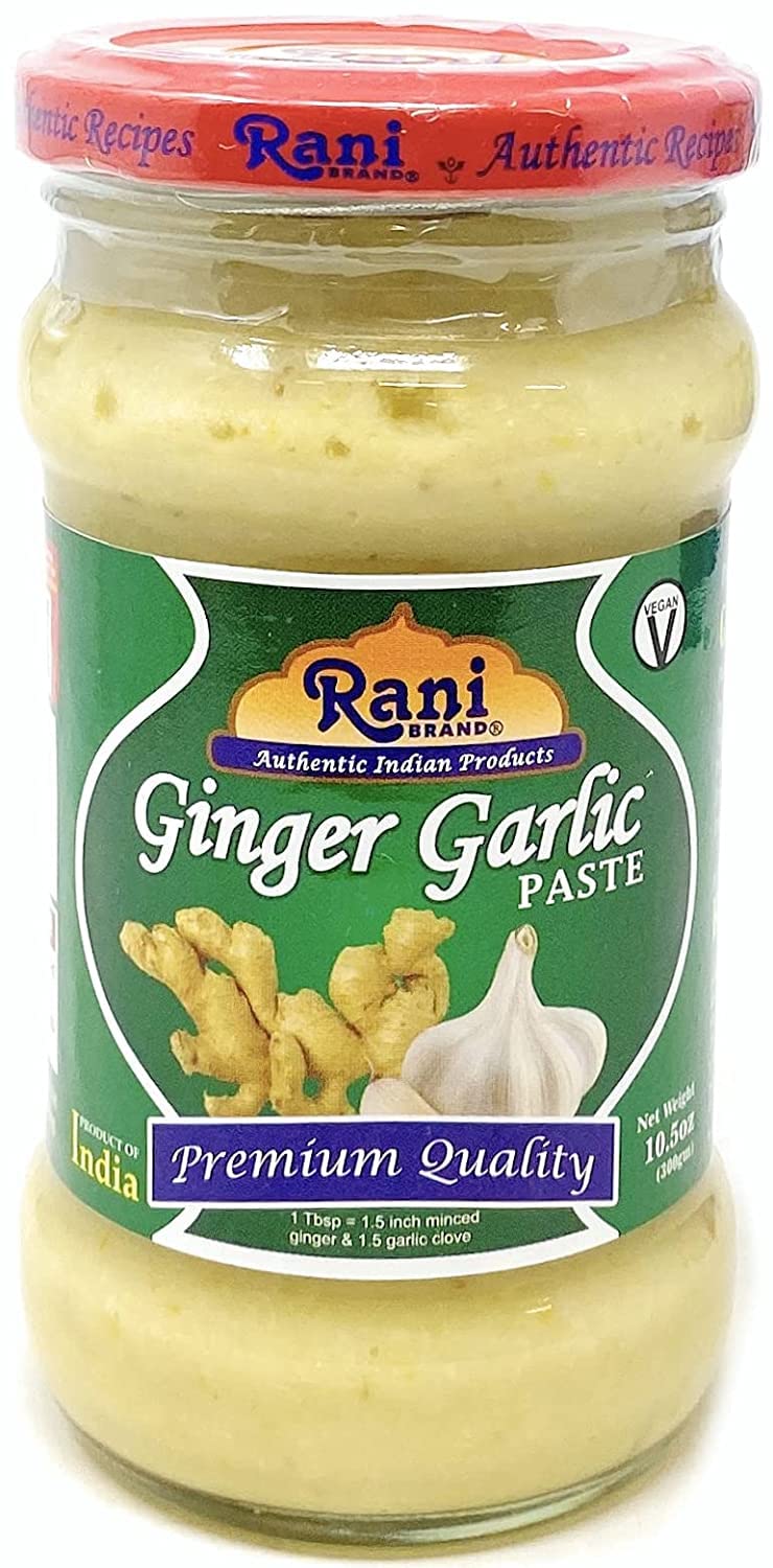 Rani Ginger Garlic Cooking Paste 10.5oz (300g) Glass Jar ~ Vegan Gluten Free NON-GMO No Colors Indian Origin