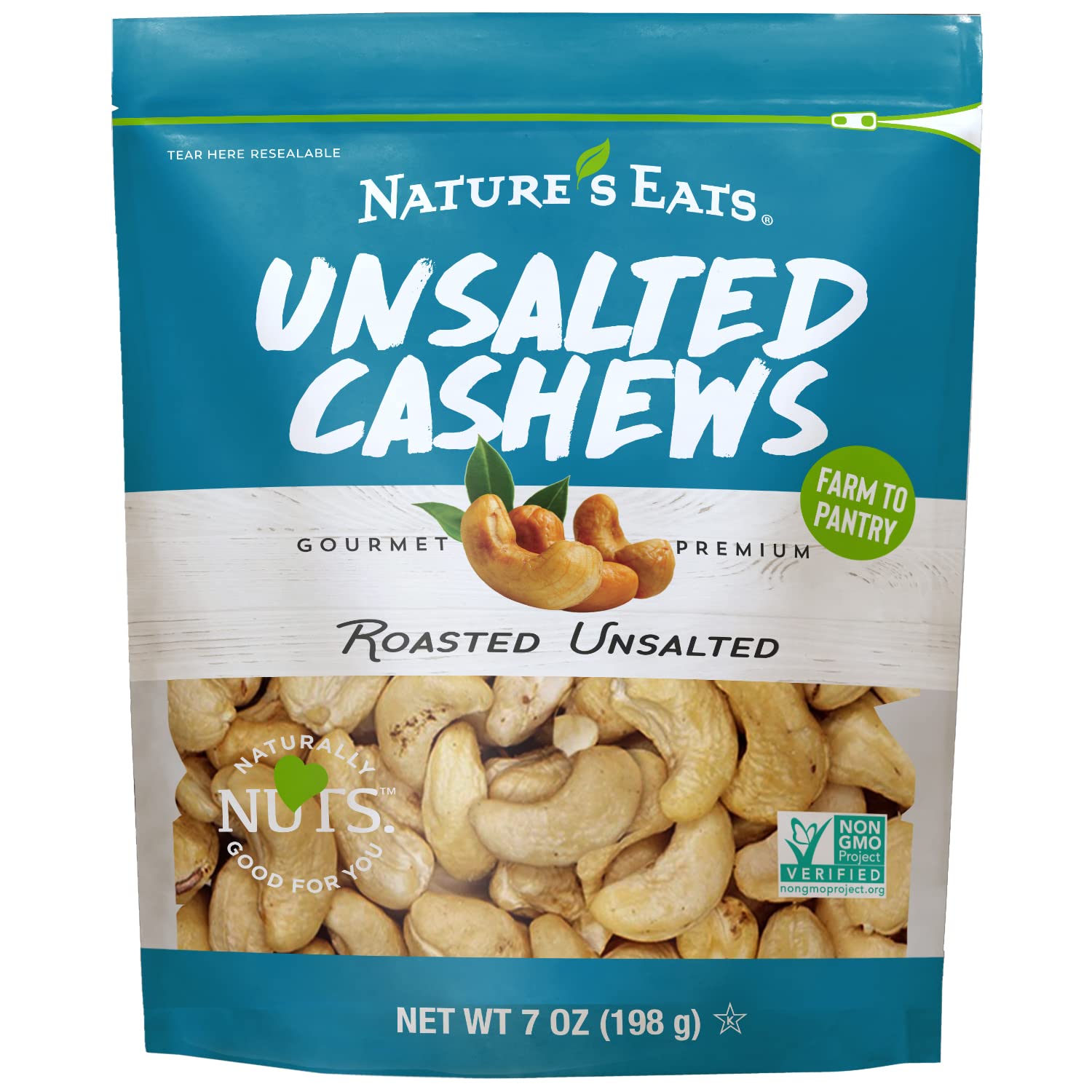 Nature's Eats Cashews Roasted No Salt