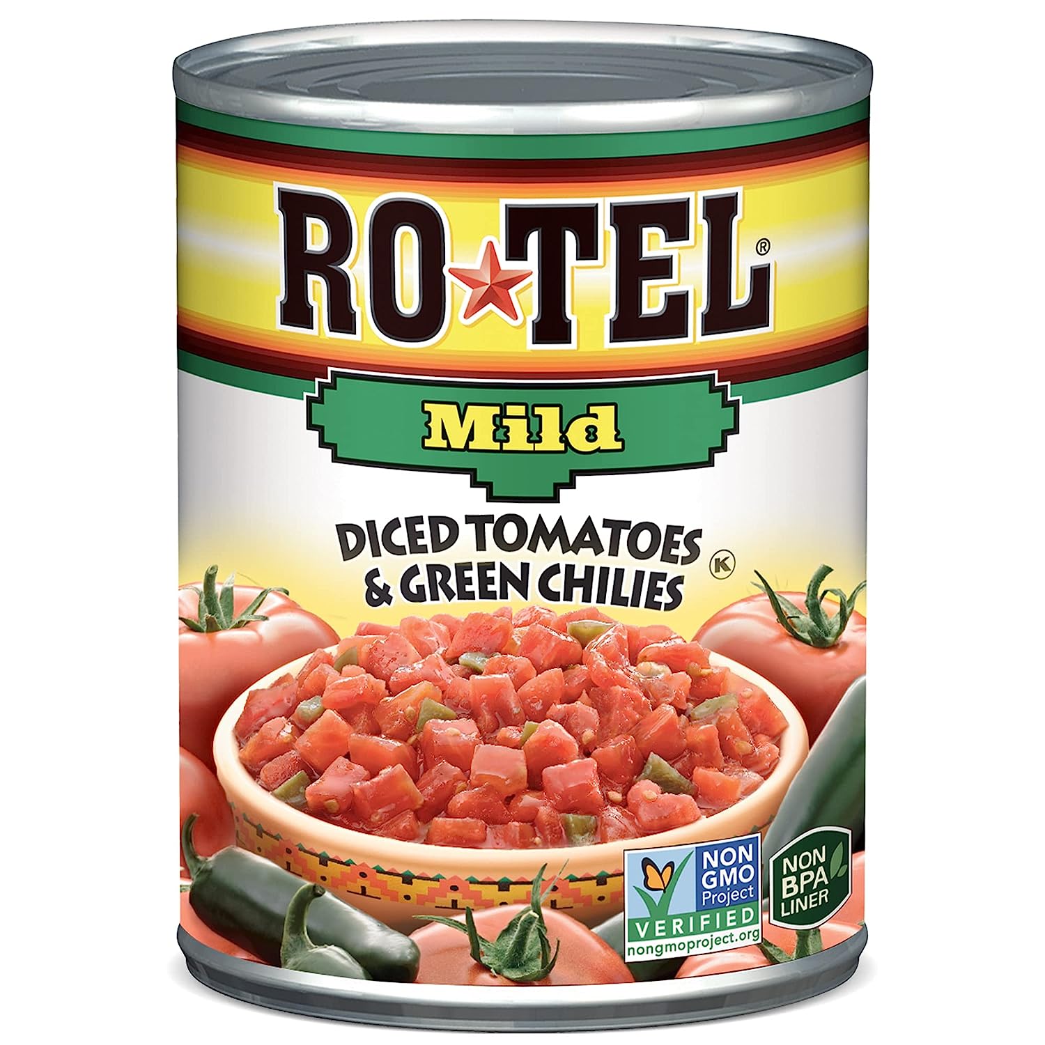 ROTEL Mild Diced Tomatoes and Green Chilies, 10 Ounce(Pack of 12)