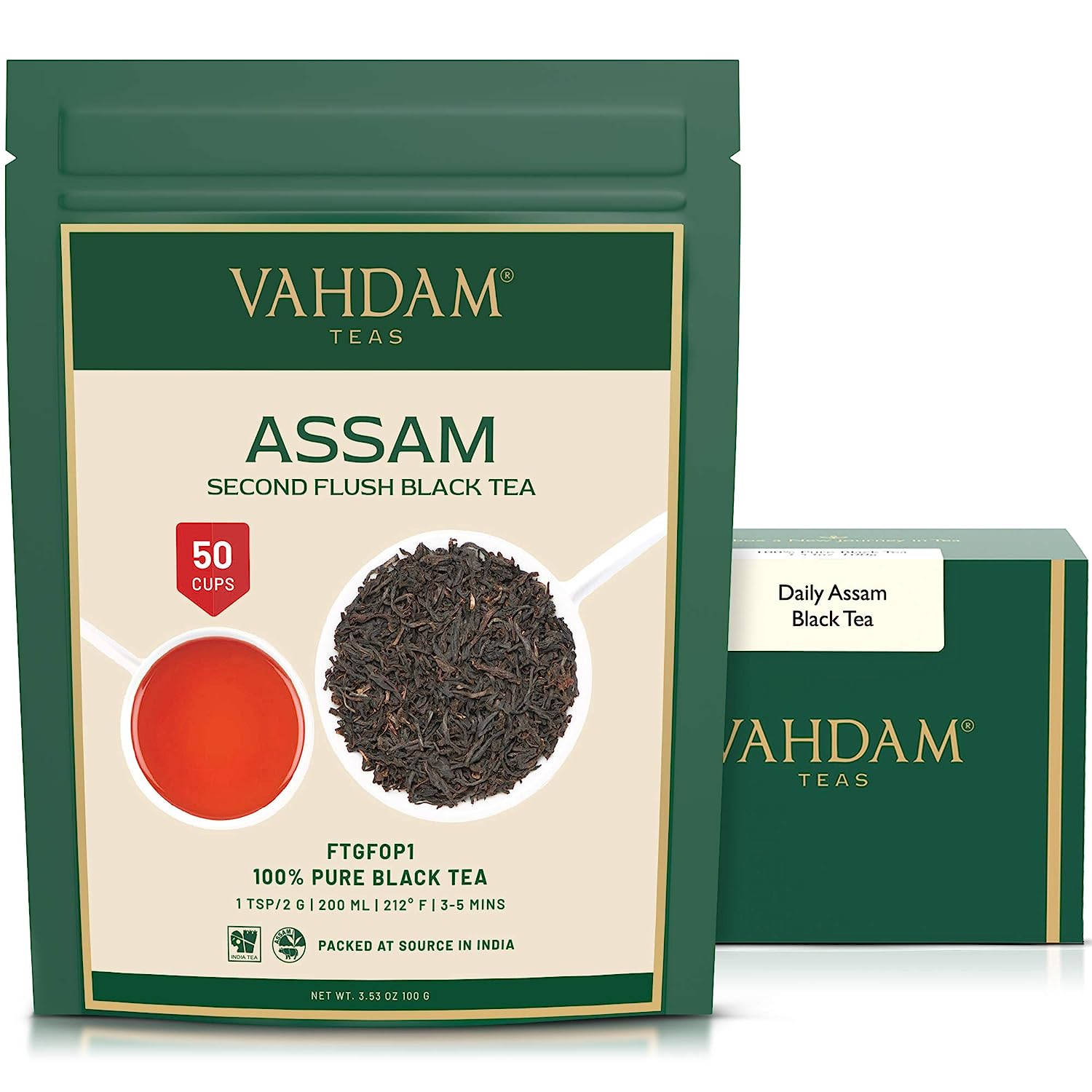 Assam Black Tea Leaves (50 Cups) I STRONG