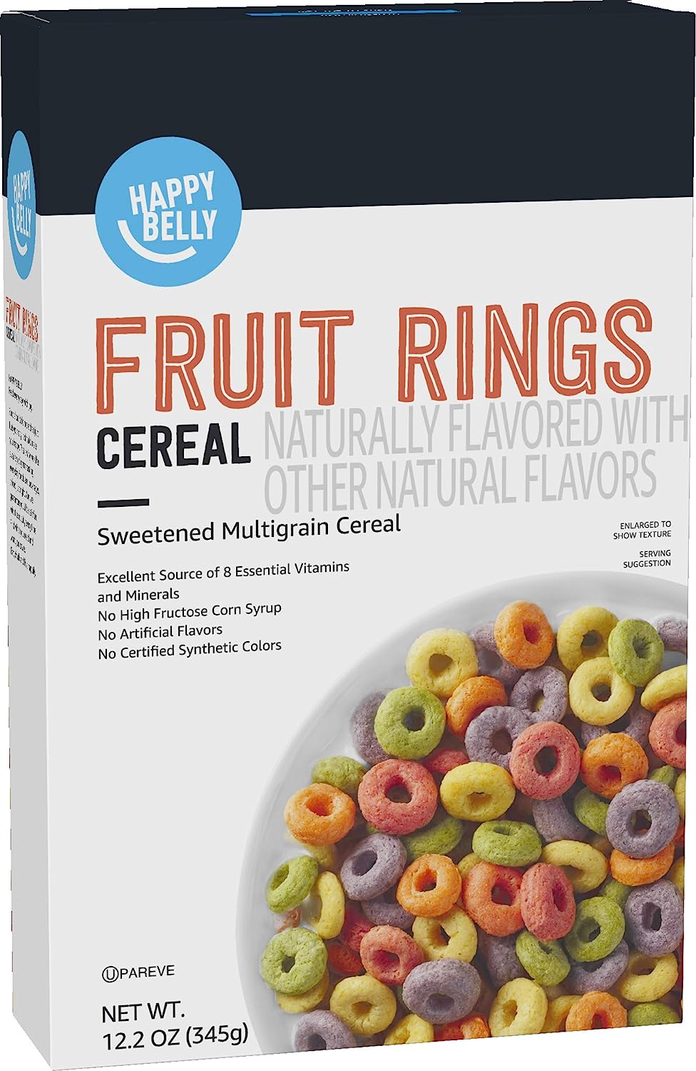 Happy Belly Fruit Rings Cereal, 12.2 Oz