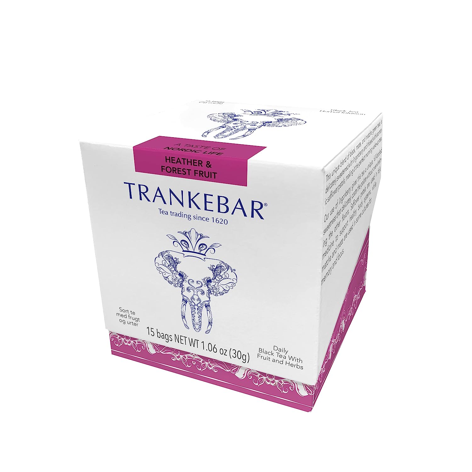 Trankebar Black Tea Herbal Infusion (Heather & Forest Fruit, 1 pack of 15 tea bags) Specialty Indian Tea with Nordic Herbs and Fruits