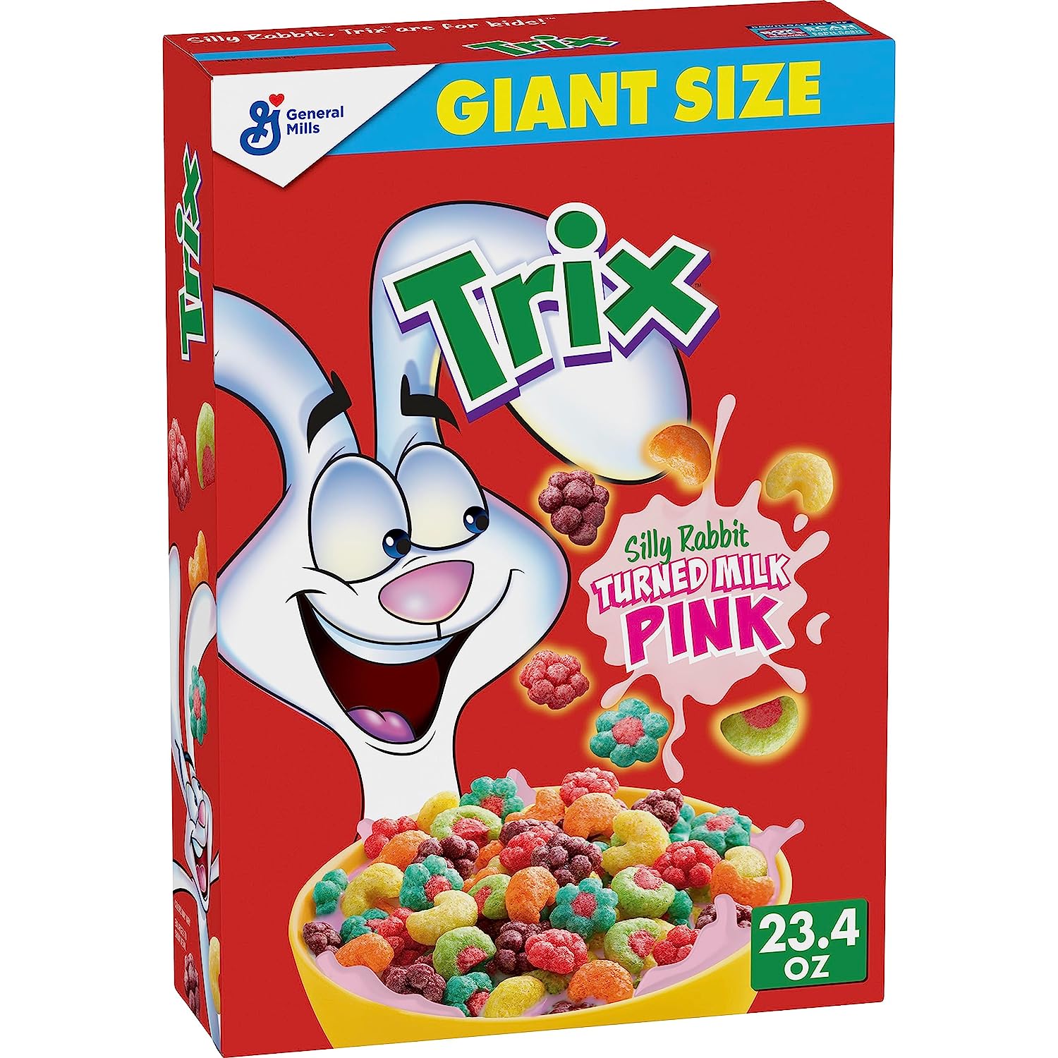 Trix Fruity Breakfast Cereal, 6 Fruity Shapes, Whole Grain, Giant Size, 23.4 OZ