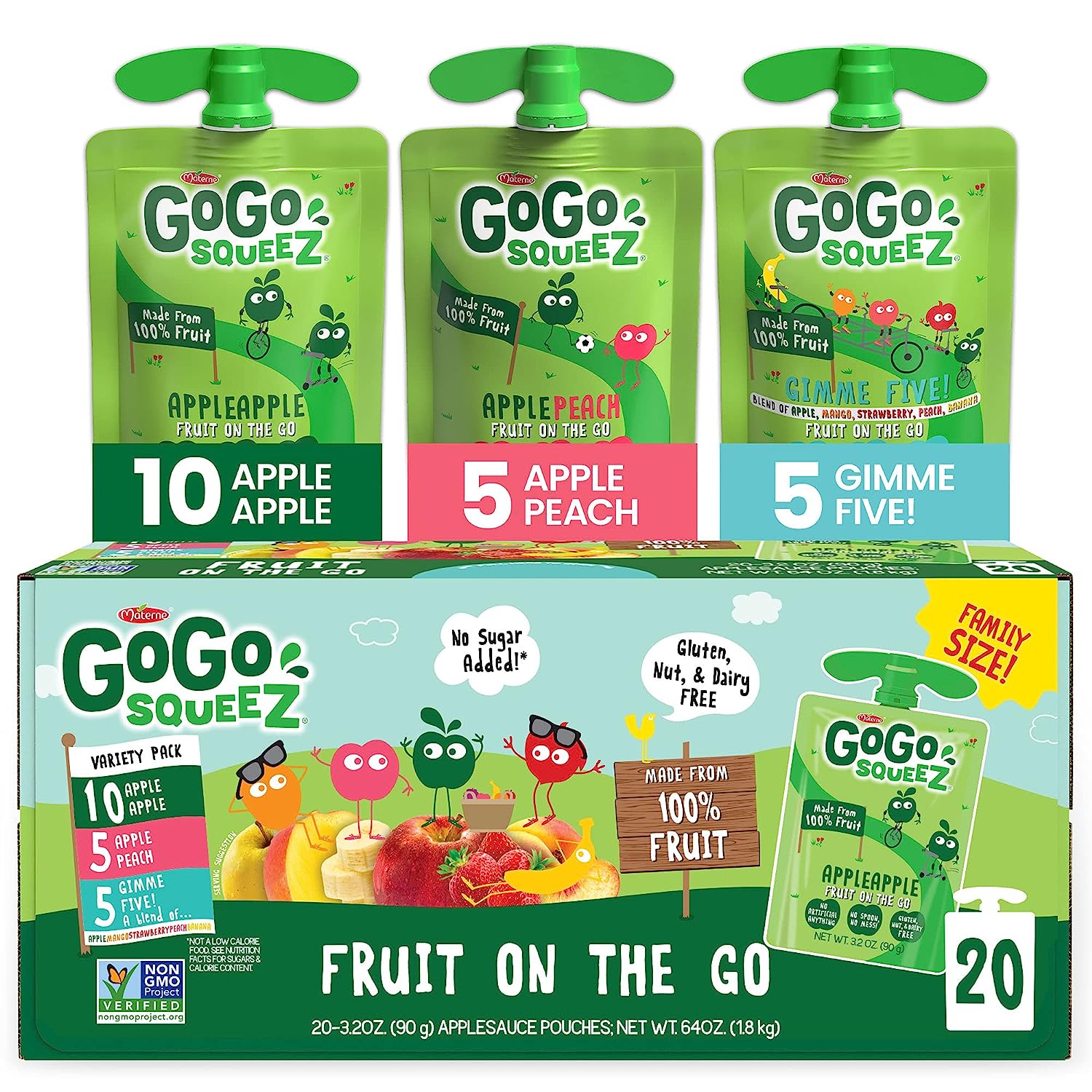 GoGo squeeZ Fruit on the Go Variety Pack