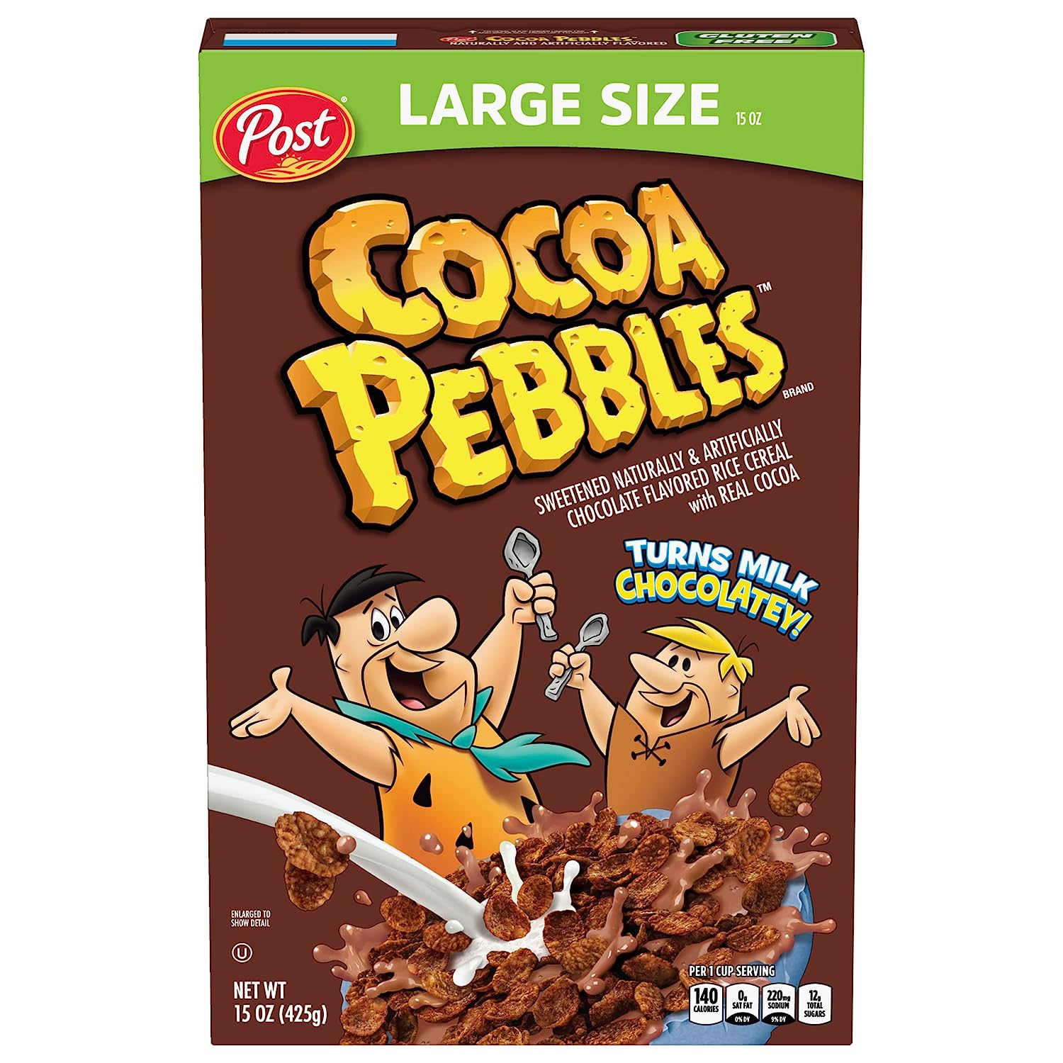 Post Cocoa Pebbles Cereal, 15 Oz