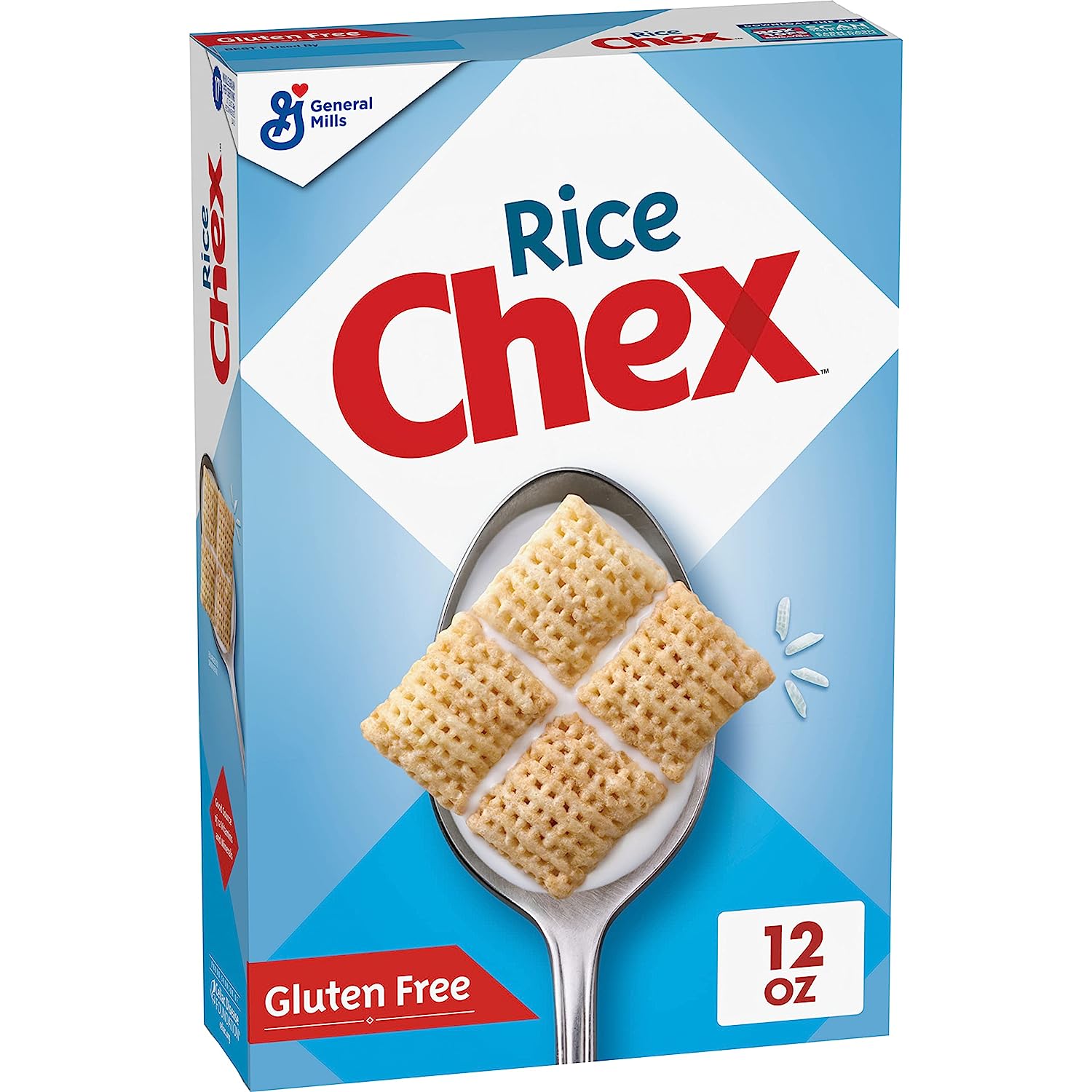 Rice Chex Gluten Free Breakfast Cereal, Made with Whole Grain, Homemade Chex Mix ingredient, 12 OZ