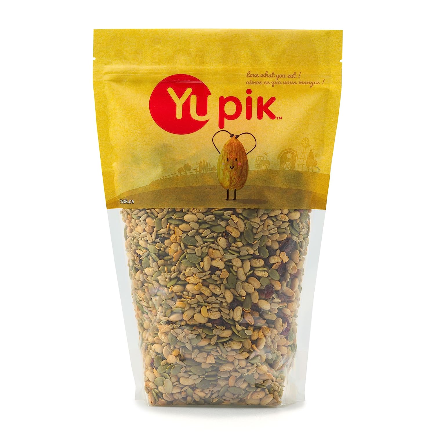 Yupik Mix, Salad Topping, 2.2 lb, A mix of raw pumpkin seeds, sunflower seeds, soy nuts, and cranberries