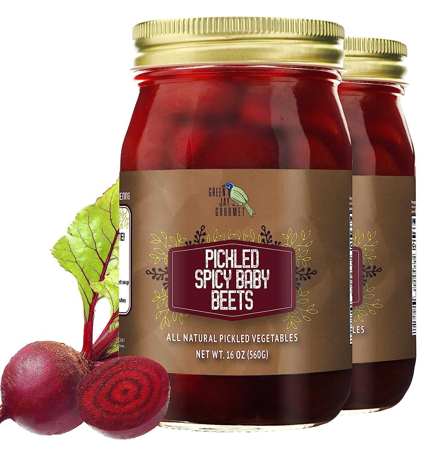 Green Jay Gourmet Fresh Spicy Pickled Baby Beets - Grandmaâ€™s Spicy Recipe - Spicy