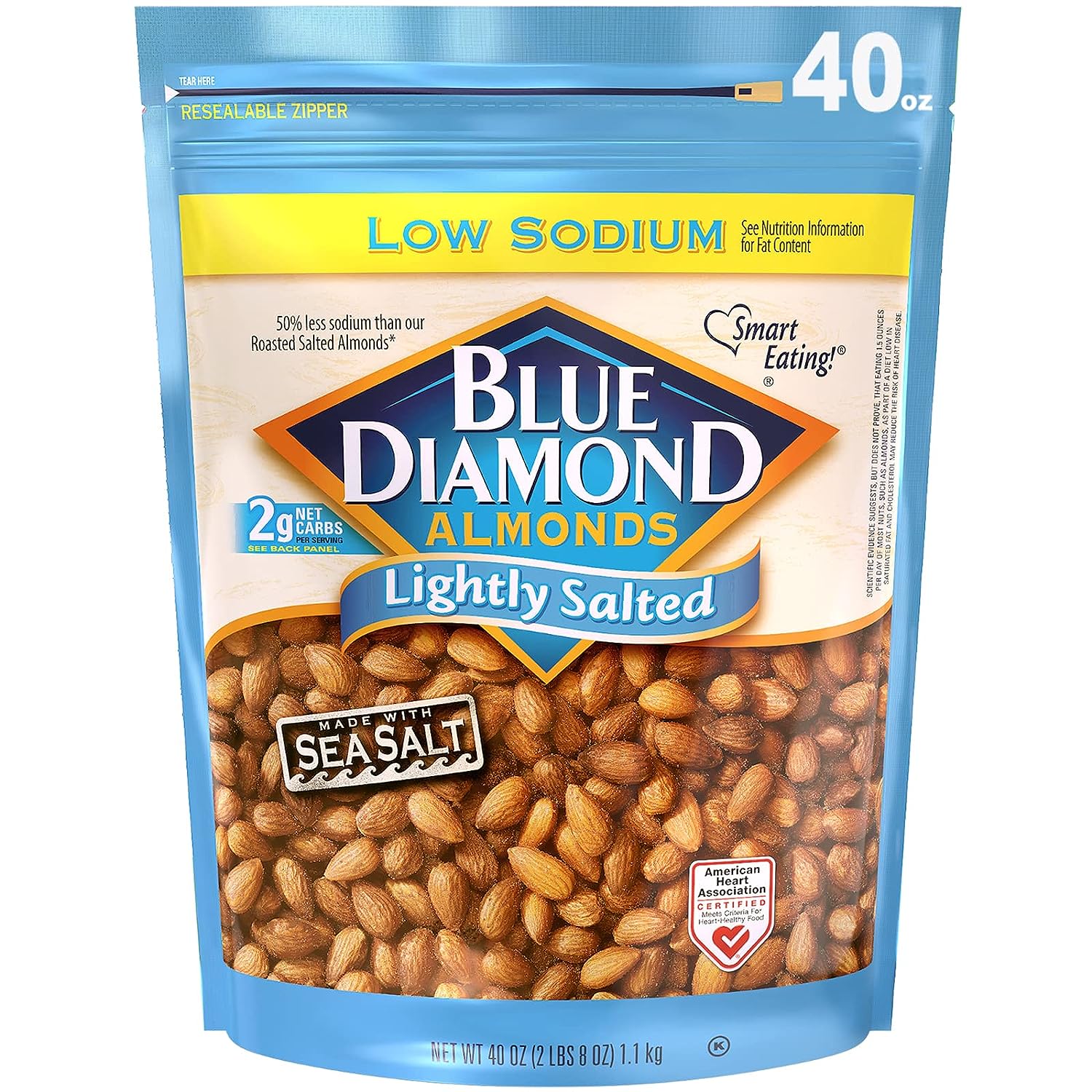 Blue Diamond Almonds Low Sodium Lightly Salted Snack Nuts