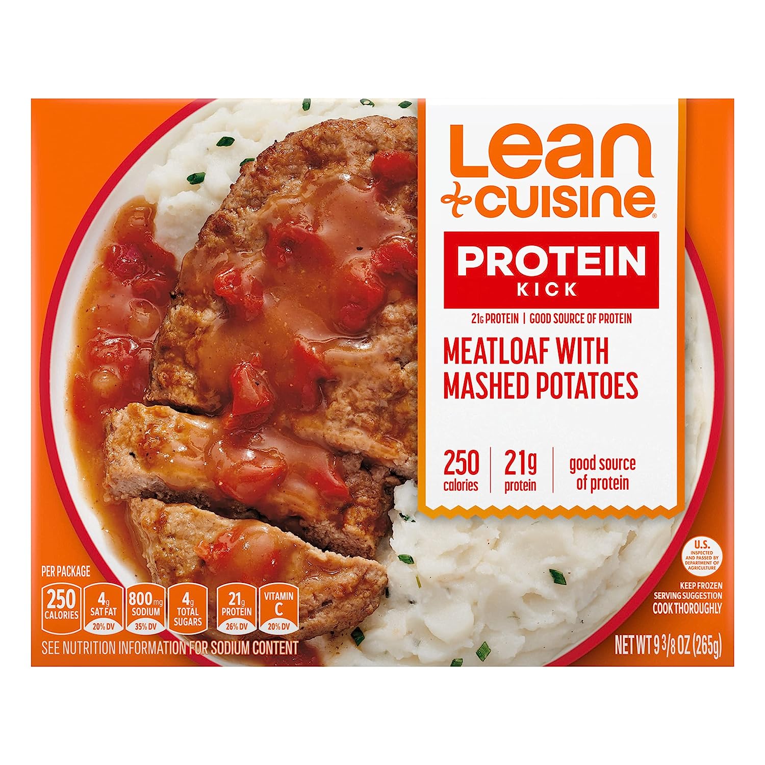 Lean Cuisine Frozen Meal Meatloaf with Mashed Potatoes