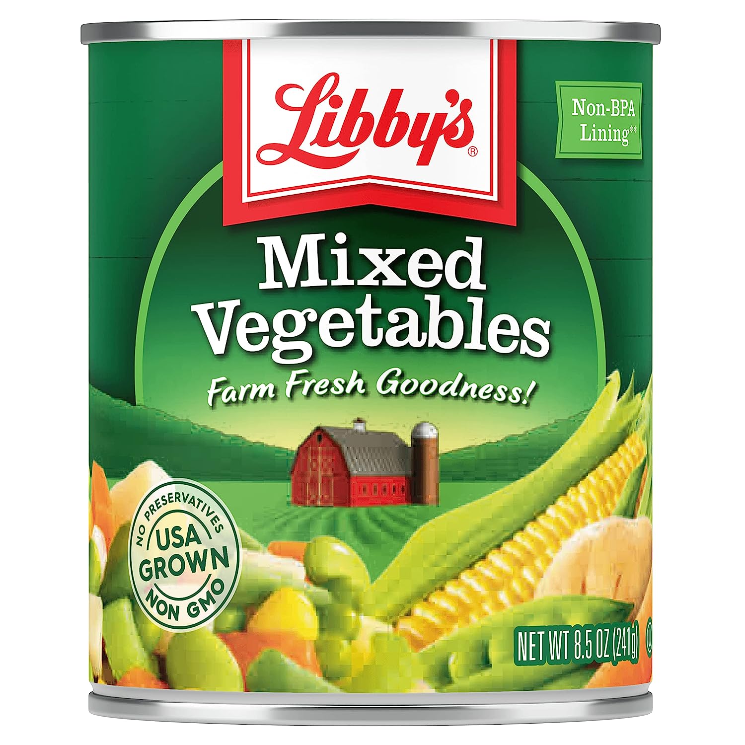 Libby's Mixed Vegetables | Delicious Vegetable Favorites | Colorful Carrots, Potatoes, Peas, Corn, Green Beans, Celery, Lima Beans | Grown & Made in USA | 8.5 oz (Pack of 12)