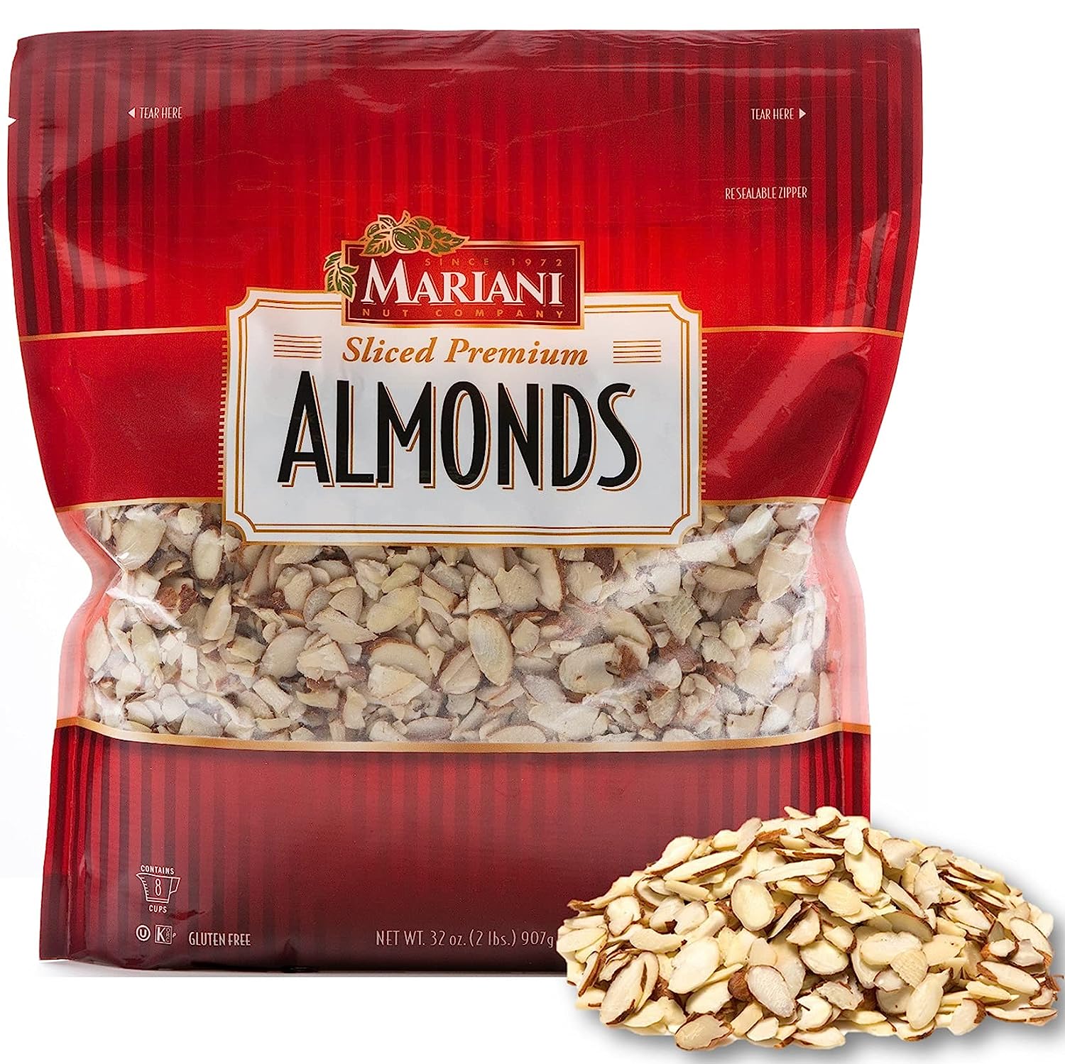 Mariani Nut - Sliced Premium California Almonds - Gluten Free