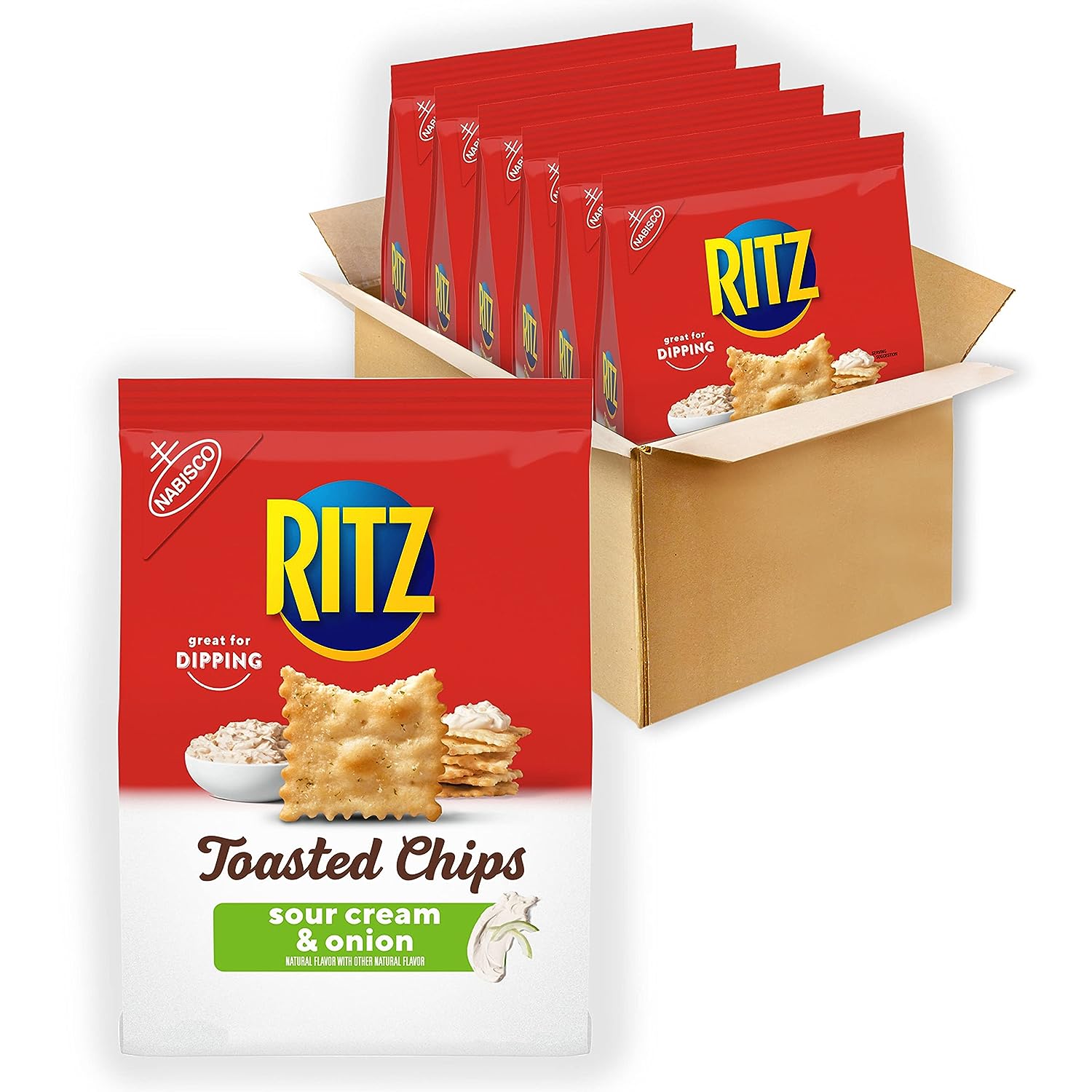 RITZ Toasted Chips Sour Cream and Onion Crackers