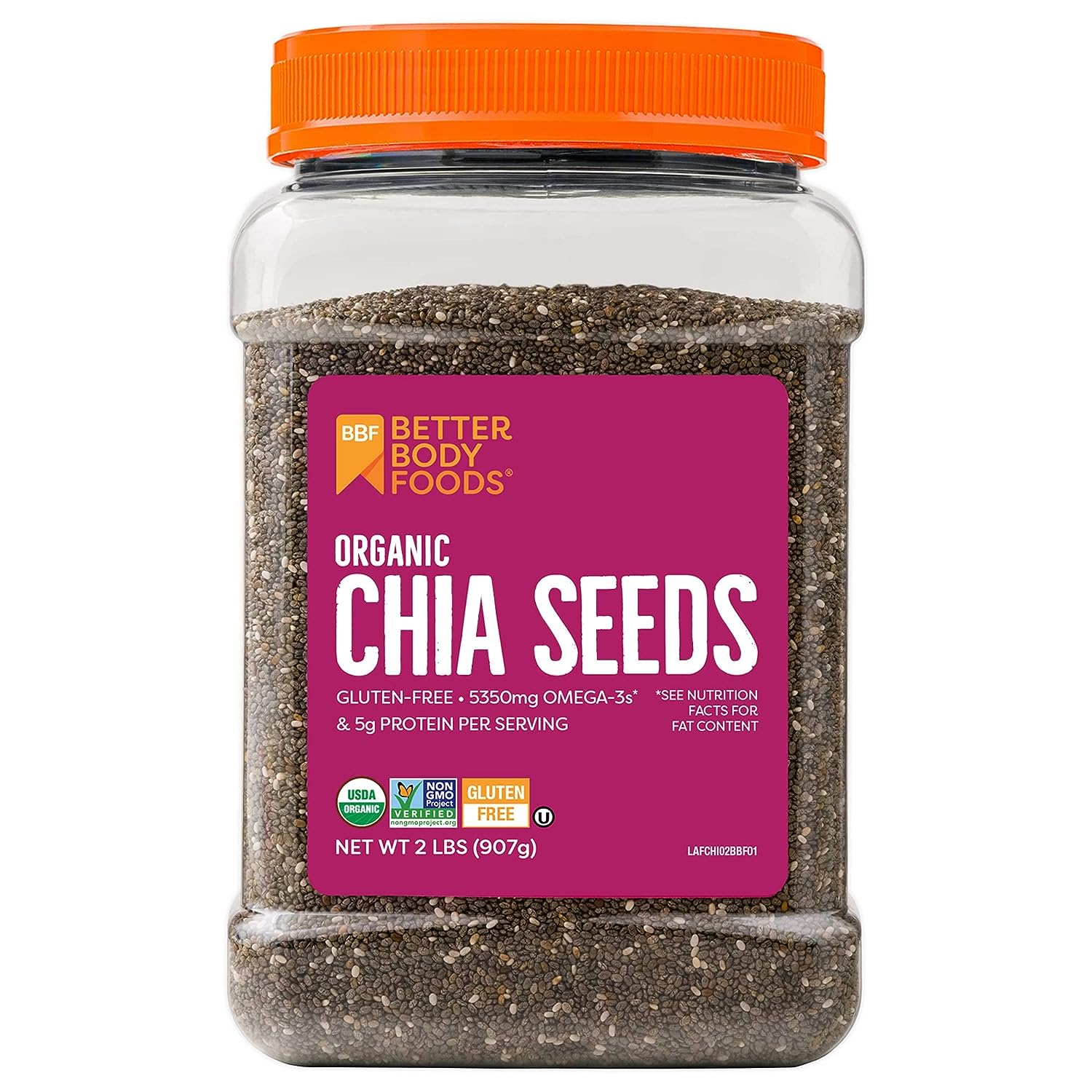 BetterBody Foods Organic Chia Seeds with Omega-3