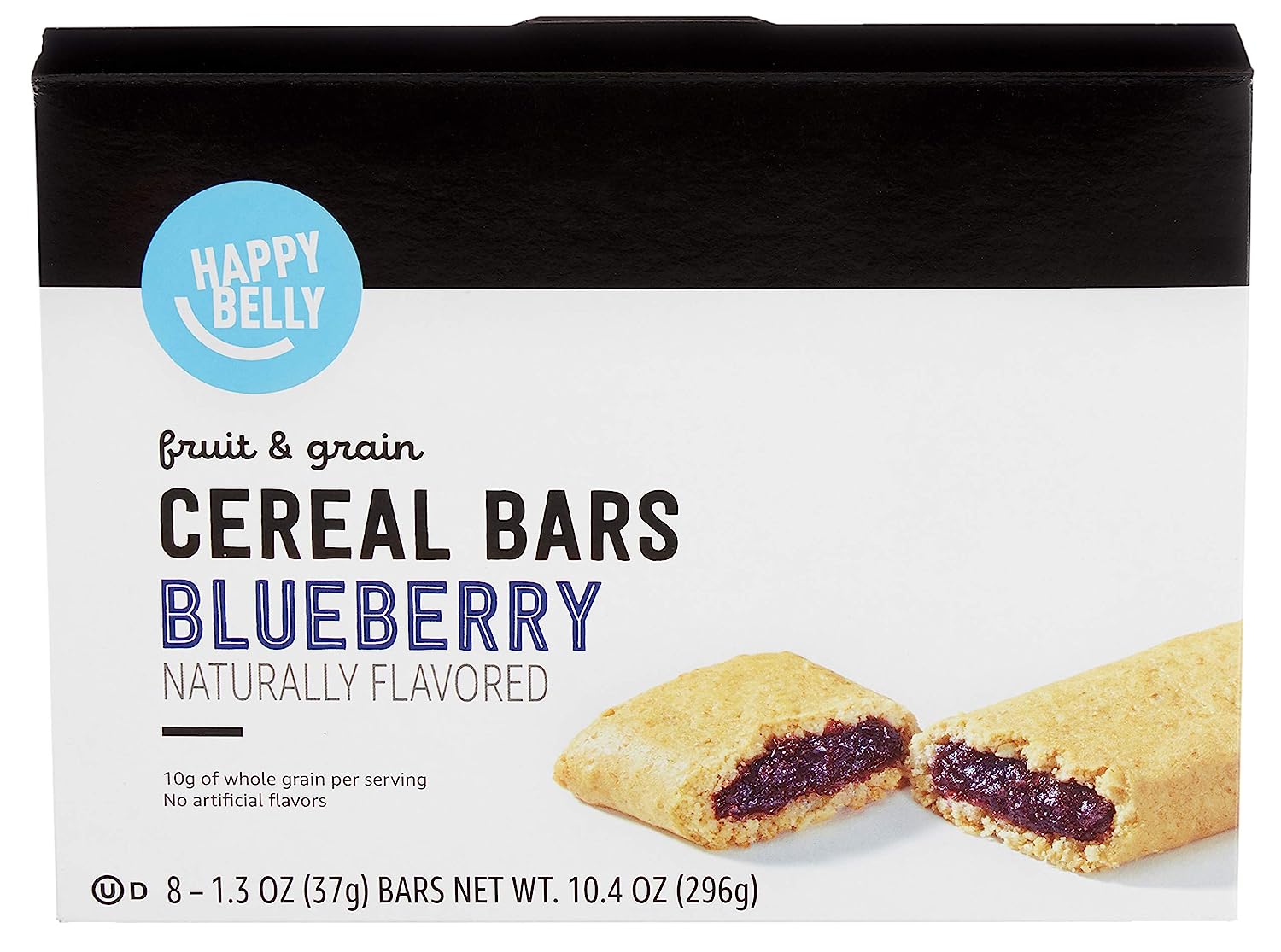 Happy Belly Fruit & Grain Cereal Bars Blueberry, 1.3 Oz, 8 Ct