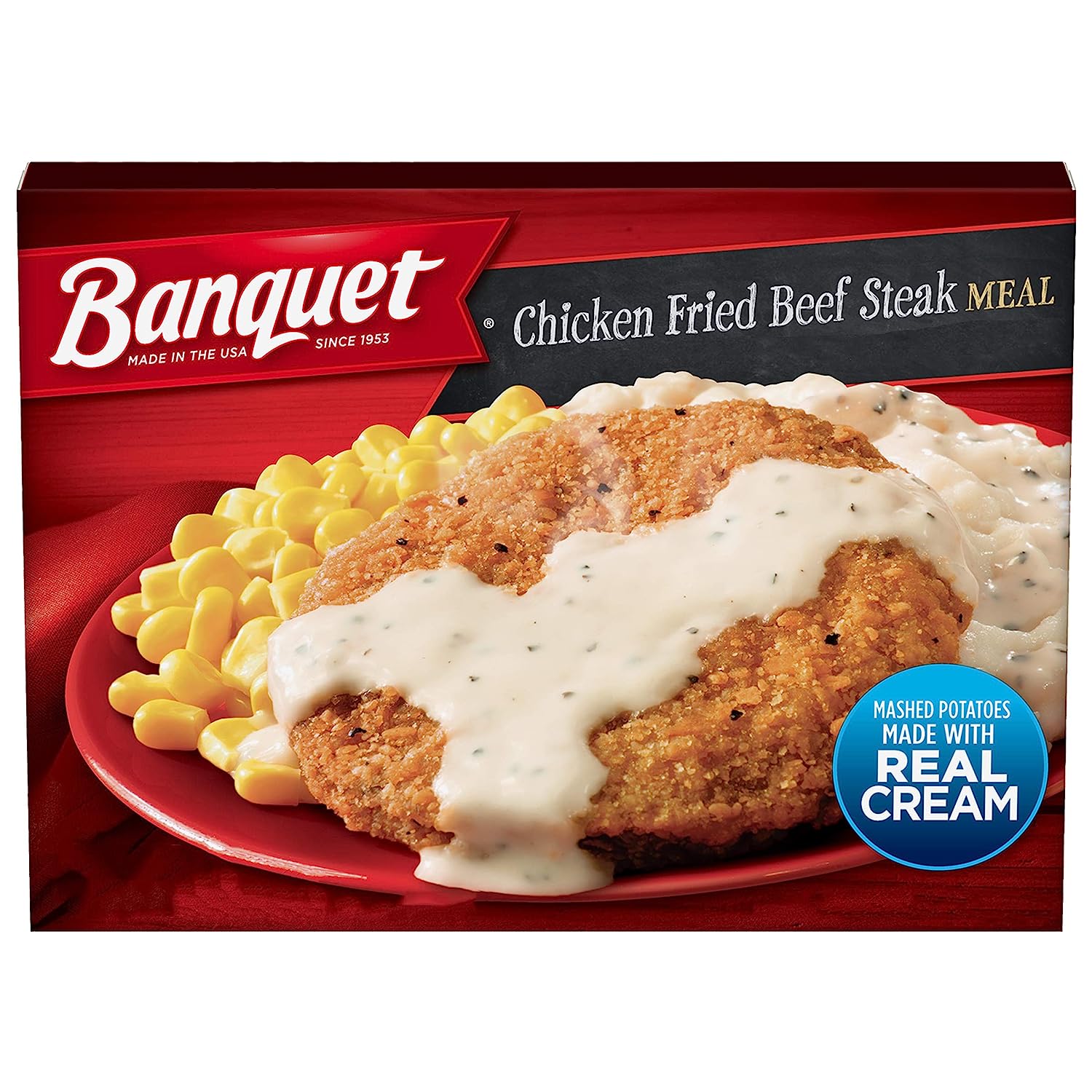 Banquet Chicken Fried Beef Steak, Frozen Meal, 10 oz