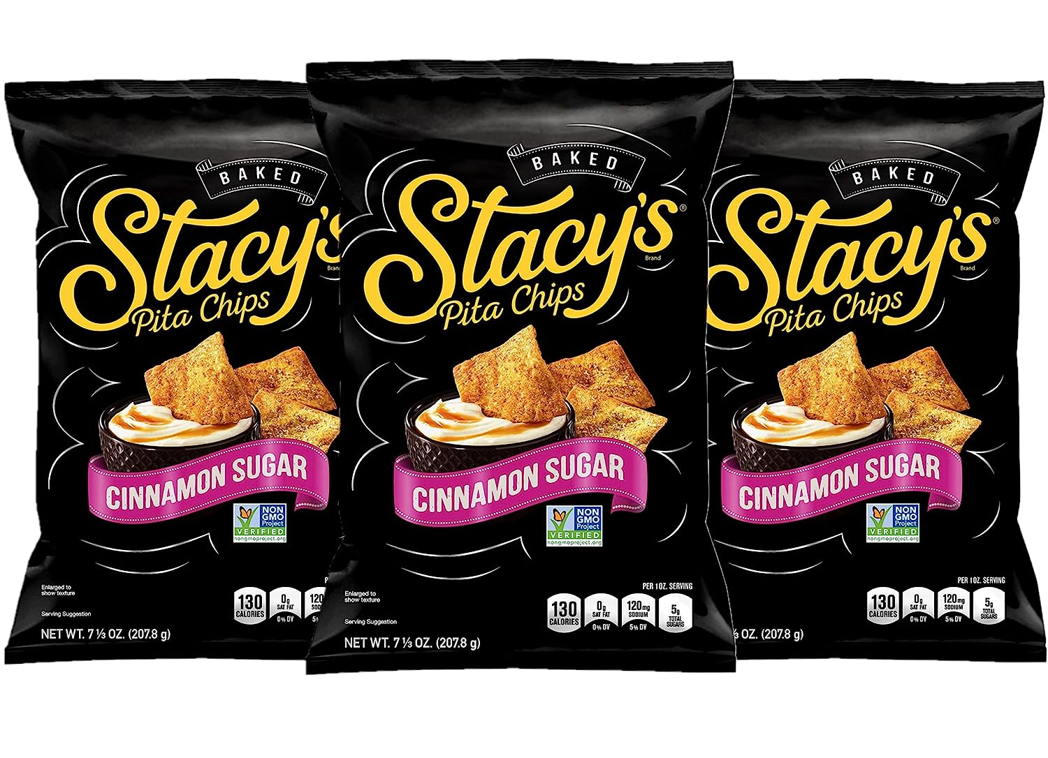 Stacy's Cinnamon Sugar Pita Chips, Pack of 3