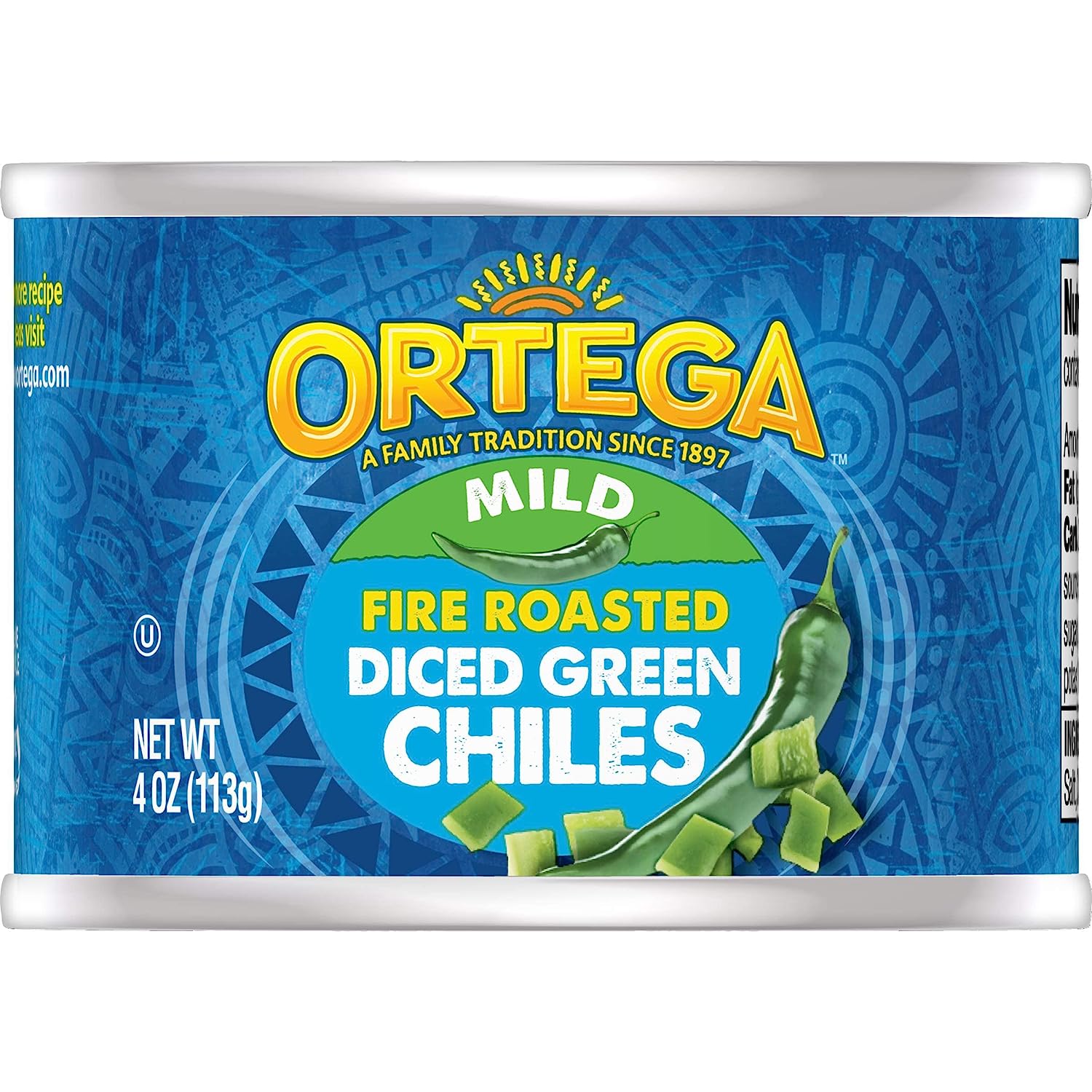 Ortega Peppers, Diced Green Chiles, Mild, 4 Ounce (Pack of 24)