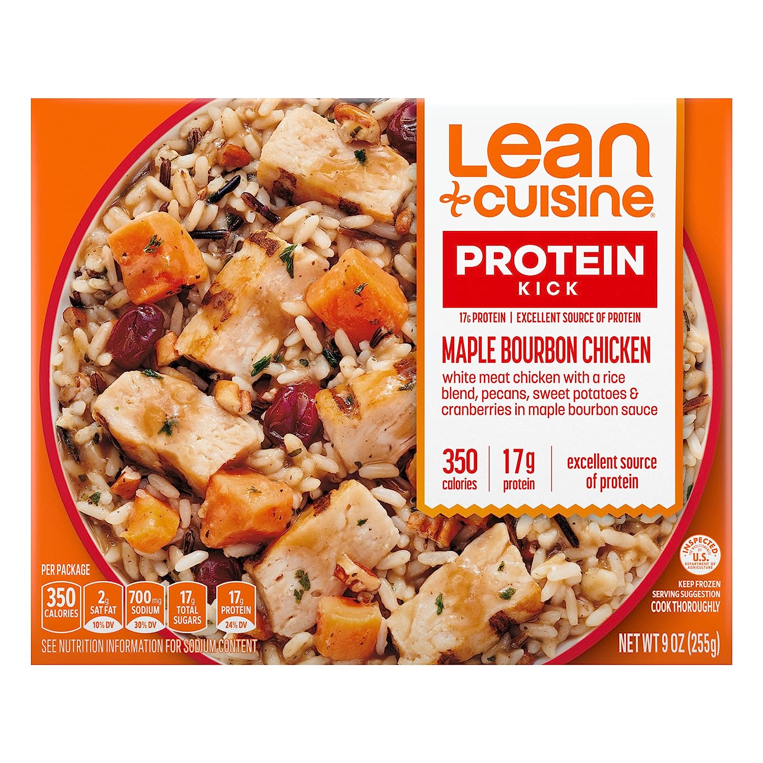 Lean Cuisine Features Maple Bourbon Chicken Frozen Meal, Meals-entrees, 9 Oz