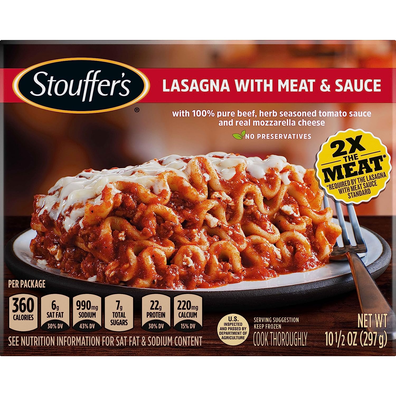 Stouffer's Lasagna with Meat Sauce Frozen Meal