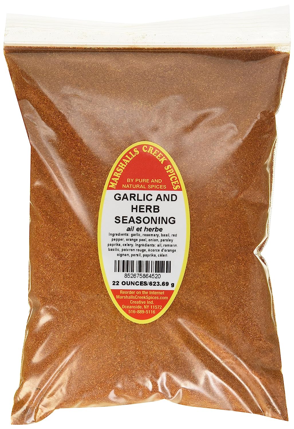 Marshallâ€™s Creek Spices Refill Pouch No Salt Garlic and Herb Seasoning, XL, 22 Ounce