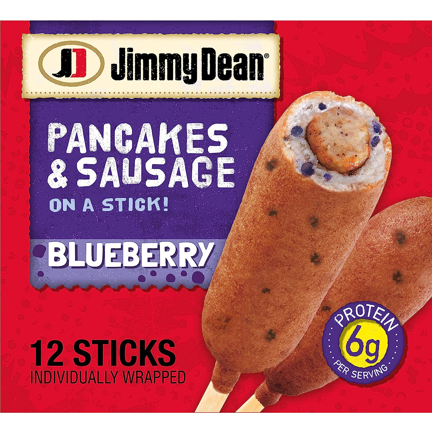 Jimmy Dean Blueberry Pancakes And Sausage On A Stick Frozen Breakfast, 30 Oz Box