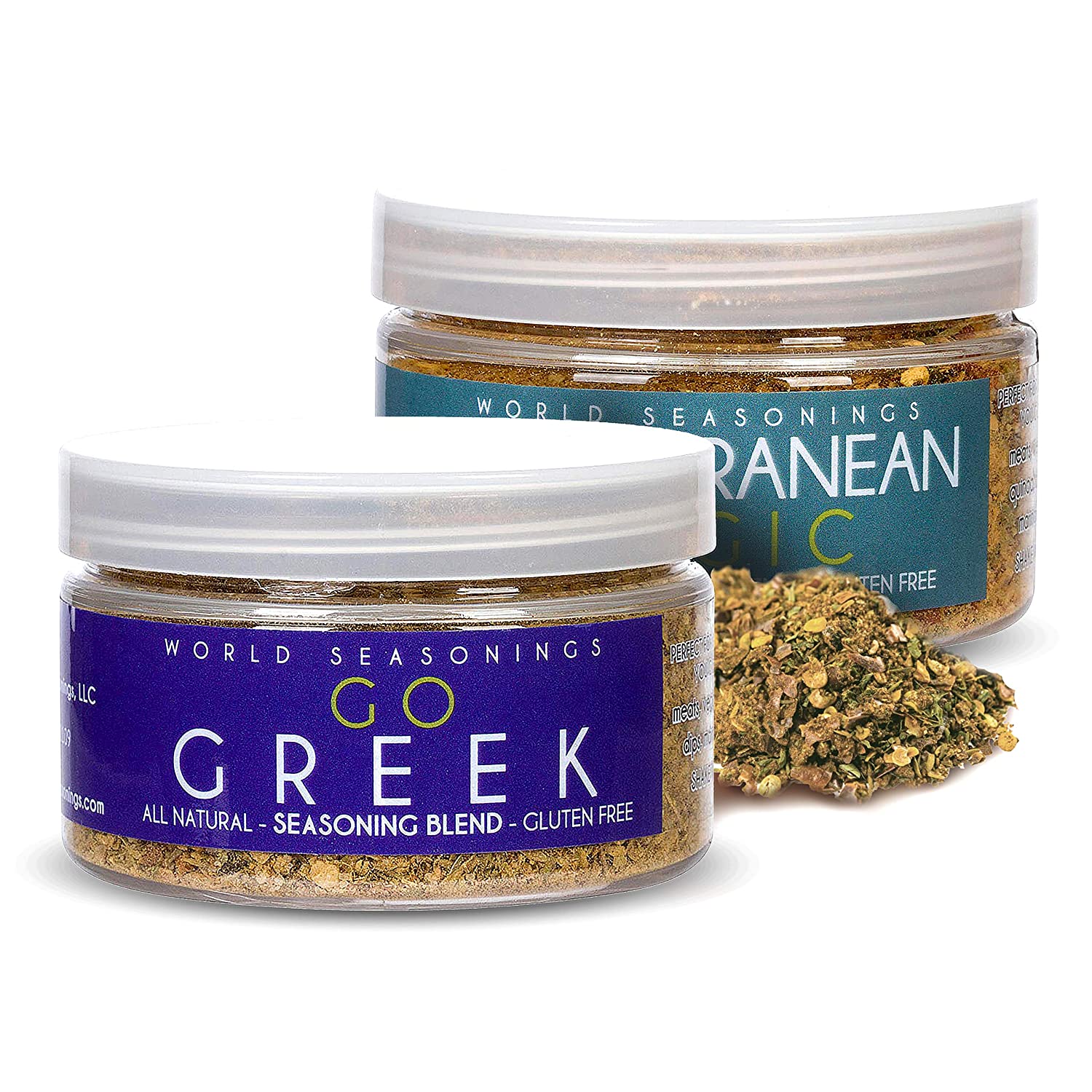 Spice Set - World Seasoning Variety Pack - Go Greek and Mediterranean Magic - No MSG, Gluten Free