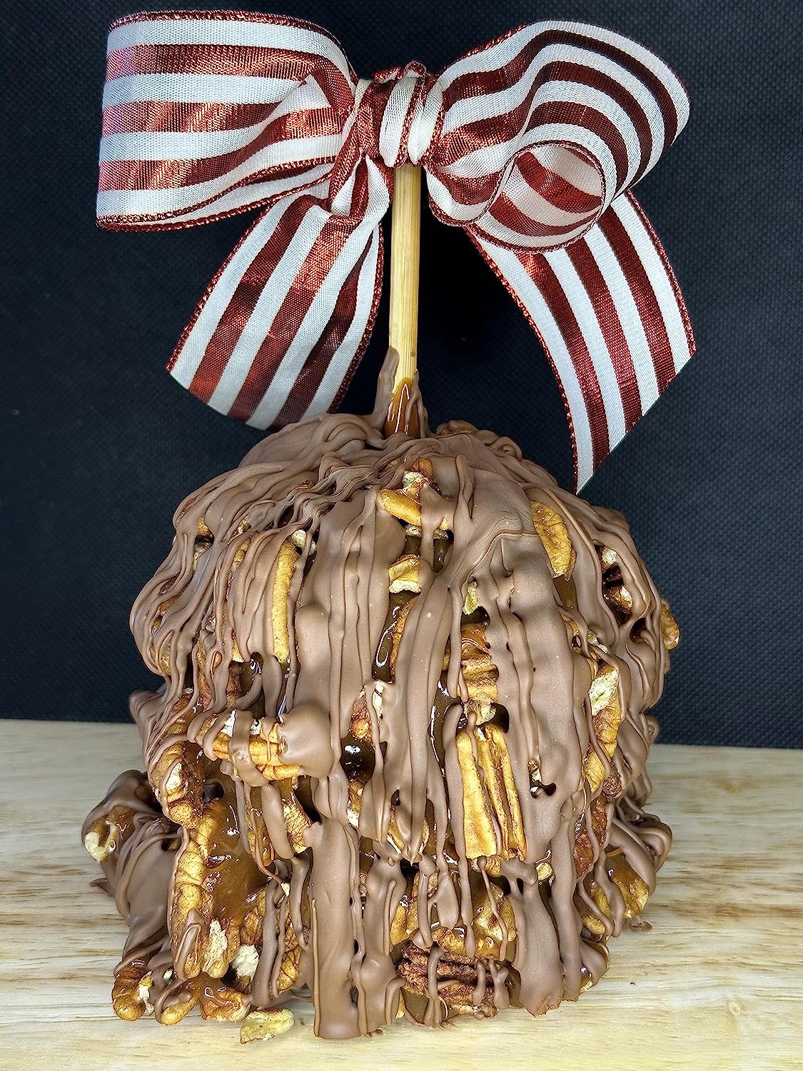 Gourmet Jumbo Caramel Apple (Pecan Milk Chocolate