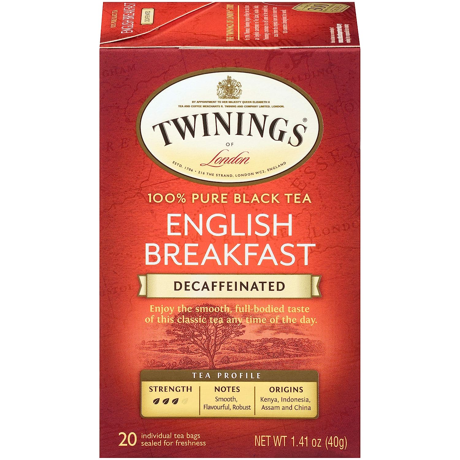 Twinings Decaffeinated English Breakfast Individually Wrapped Black Tea Bags