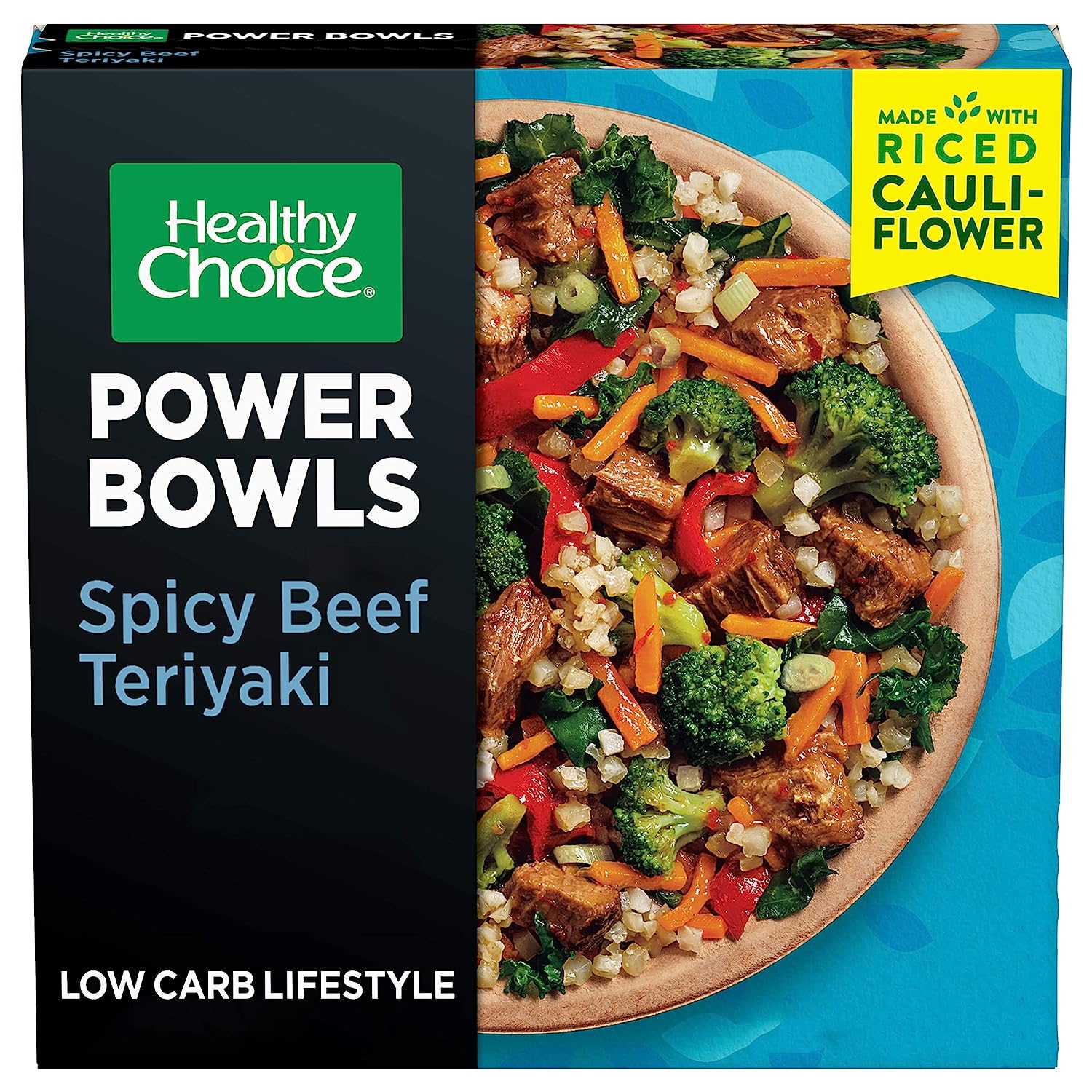 Healthy Choice Power Bowls Spicy Beef Teriyaki With Riced Cauliflower Frozen Meal, Packed with Protein, 9.25 oz.